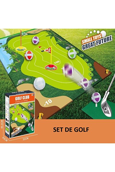 Flippy Interactive Golf Set, Flippy, Parent-Child Interaction, Golf Mat, 140 x 98 cm, 4 Velcro Balls, 3 Adj