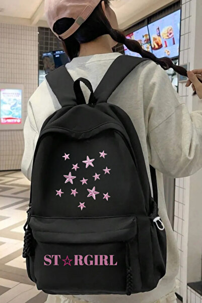 Touz Moda حقيبة ظهر مدرسية مطبوعة بتفاصيل النجوم، حقيبة دراسة، حقيبة للدروس