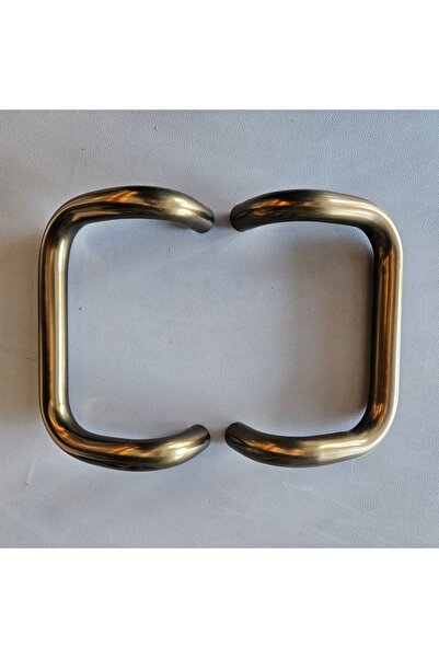 BEŞER ALÜMİNYUM 25X200 mm Çift Taraflı Kıvrık Kapı Kolu Bronz