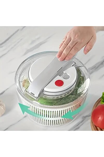 Flippy Manual Dryer for Salad and Greens, Flippy, Plastic, 3L, White