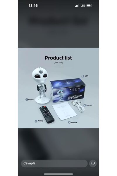 BONJUX Galaxy Projektör Işığı Alien Bluetooth Hoparlör Lazer Yıldız Projektör Işığı Gece Lambası