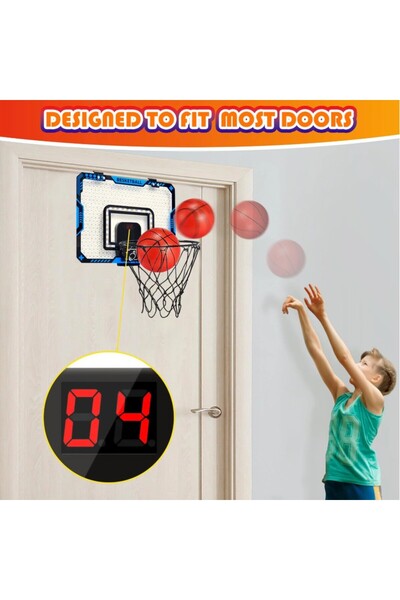 Flippy Kids Basketball Hoop with Electronic Board, Ball & Pump, Indoor/Outdoor