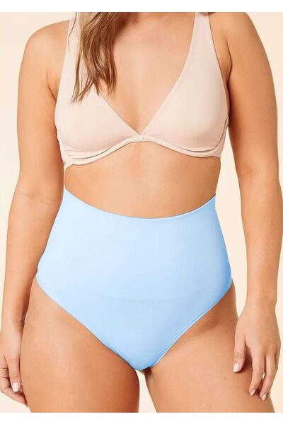 MİSTİRİK Chiloți model Montela, mărime mare, strânși și push-up, culoare albastru gheață