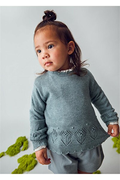 MAYORAL Pulover brodat pentru fetiță, albastru 2353