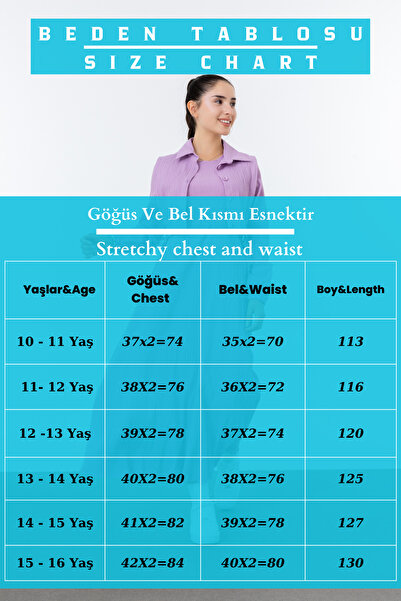 Pantulux Κοριτσίστικο Κομψό Σετ Φόρεμα Χιτζάμπ από 100% Βαμβάκι - Μακρύ Μοντέλο Μακρυμάνικο -4948