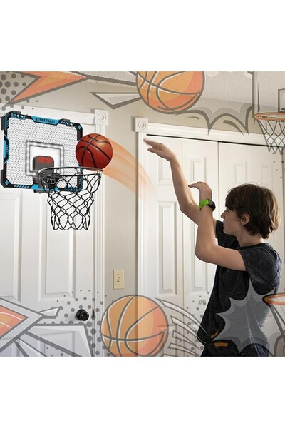Flippy Kids Basketball Hoop with Electronic Board, Ball & Pump, Indoor/Outdoor