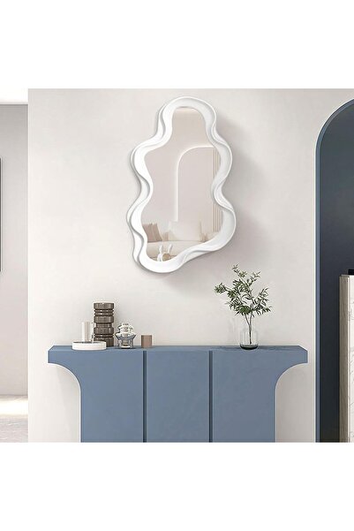 Flippy Oglindă de perete, rabatabilă, decorativă, pentru baie, dormitor, living, model minimalist în formă de nor, 4