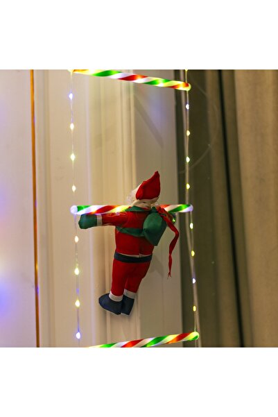 Flippy Christmas LED Lights with Accessories, Warm White, 3 m, 8 Modes, Santa on Ladder