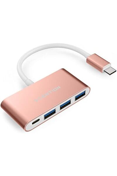 LENTION 4-in-1 USB-C Hub with 3 USB 3.0 and Type C Power Delivery Compatible 2023-2016 MacBook Pro 1
