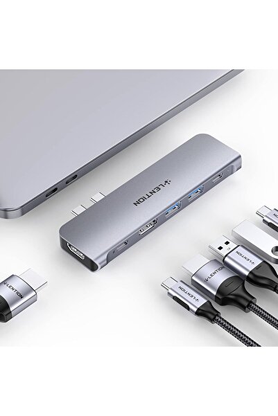 LENTION USB-C Hub with Dual 4K HDMI for MacBook Pro/Air 2016-2024