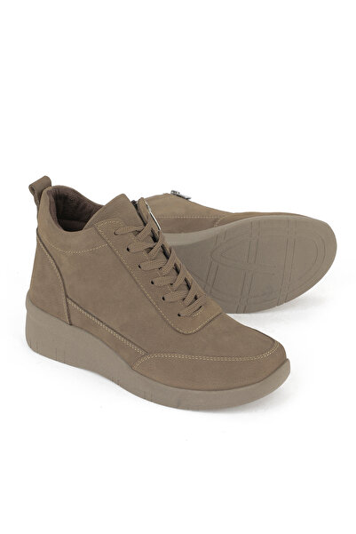 Ziya , Kadın Hakiki Deri Bot 153359Z3752 Vizon