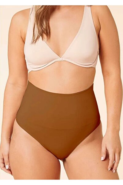 MİSTİRİK Chiloți model Montela, mărime mare, strânși și push-up, culoare maro