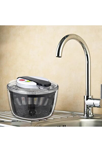 Flippy Manual Salad and Greens Spinner, Plastic, 16x15x21 cm, 3L, Black