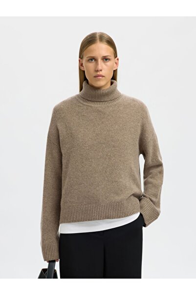 Selected Femme Pullover Wollgemisch Rollkragen