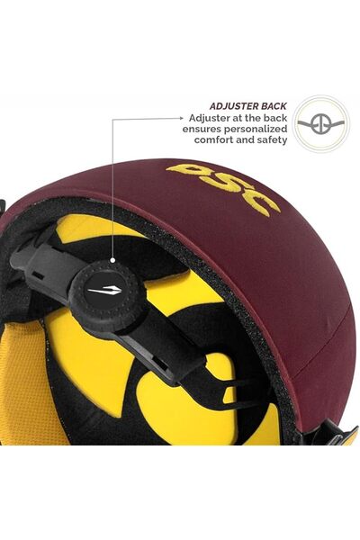 DSC Fort44 Cricket Helmet for Men & Boys | XL | Maroon | Adjustable Steel Grill | Lightweight