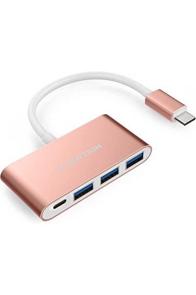 LENTION 4-in-1 USB-C Hub with 3 USB 3.0 and Type C Power Delivery Compatible 2023-2016 MacBook Pro 1