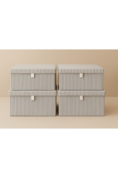 YELLOW STARY HOME DECOR 4'lü Mega Boy Kutu Hurç, Organizer Kutusu, Çok Amaçlı...