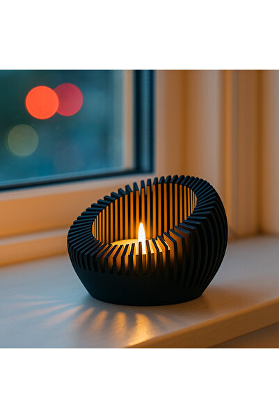 deycollect Modern Geometrik Tasarım Mumluk – Şık Ve Sıcak Atmosfer