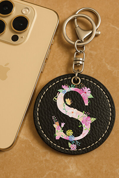 Cekuonline 1St Grade Faux Leather Patterned Printed Metal Hook Keychain 6X6Cm...