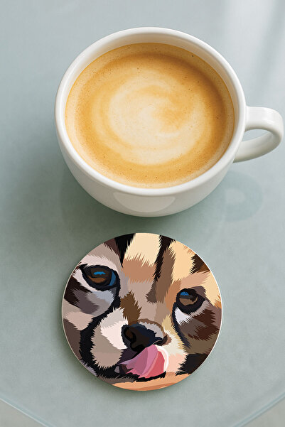 Cekuonline قاعدة كوب دائرية من البليكسي جلاس مع نمط مطبوع لقطة واحدة