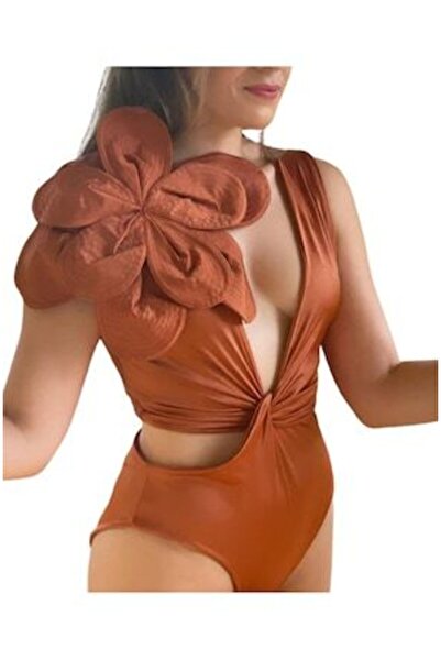 Mixbo Costum de Baie Intreg Mixbo, Elegant Flower Orange, marime L