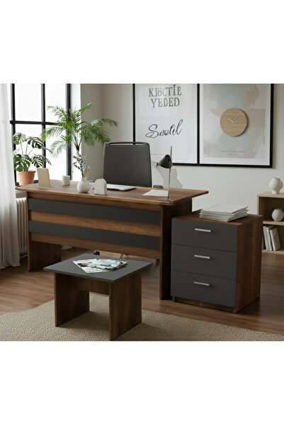 Robin Home Ofis Çalışma Masası Takımı Büro Masa Takımı Ofis Masası + Keson + ...