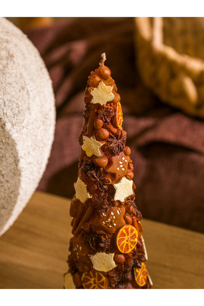 LC Waikiki DOLUNAYSTORY Yılbaşı Ağacı Figürlü Dekoratif Mum 20 Cm