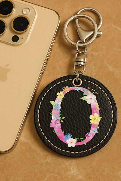 Cekuonline سلسلة مفاتيح معدنية مطبوعة بنمط جلد صناعي من الدرجة الأولى مقاس 6 ...