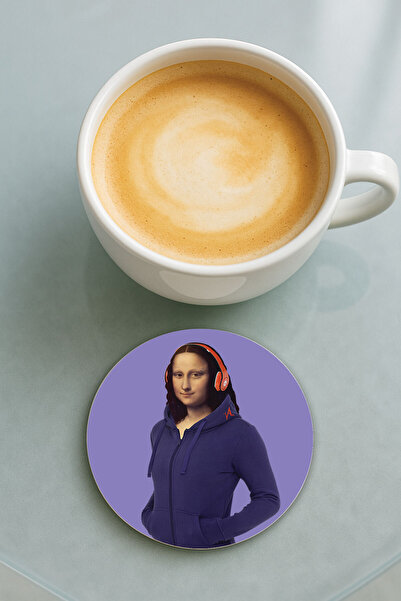 Cekuonline قاعدة كوب دائرية من البليكسي بتصميم مطبوع فردي ريلاكس-مونا