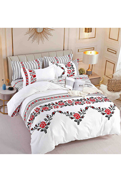 FIONNA.RO Lenjerie De Pat Finet Superior Cu Elastic - Motiv Traditional
