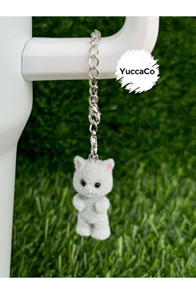 YuccaCo Accessorize Your Life Cat Thermos Ornament/Kitten Thermos Charm/Cat Figure Bag Charm