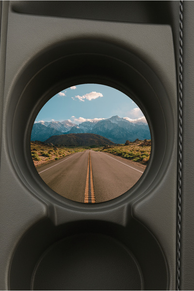 Cekuonline حامل أكواب دائري بيضاوي الشكل مطبوع للسيارة بتصميم أريزونا