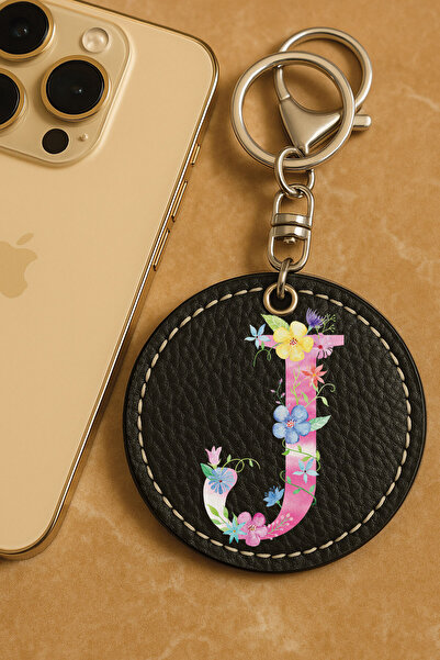 Cekuonline 1St Grade Faux Leather Patterned Printed Metal Hook Keychain 6X6Cm...