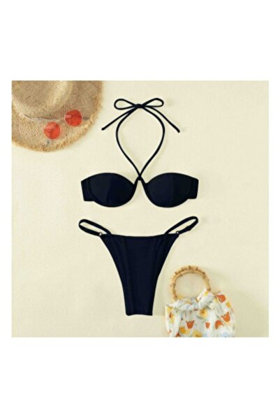 Mixbo Swimsuit, Mixbo, Two-Piece, All Black M