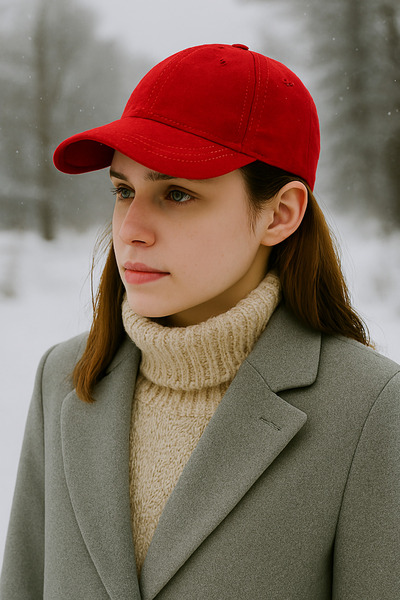GONCA ŞAPKA Genuine Suede Nubuck Cap