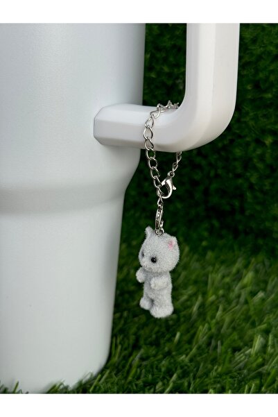 YuccaCo Accessorize Your Life Cat Thermos Ornament/Kitten Thermos Charm/Cat Figure Bag Charm