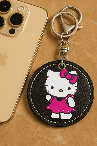 Cekuonline 1St Grade Faux Leather Patterned Printed Metal Hook Keychain 6X6Cm...