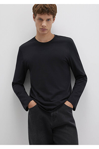 Mavi Men's Long Sleeve Black Basic T-Shirt 062477 -27062