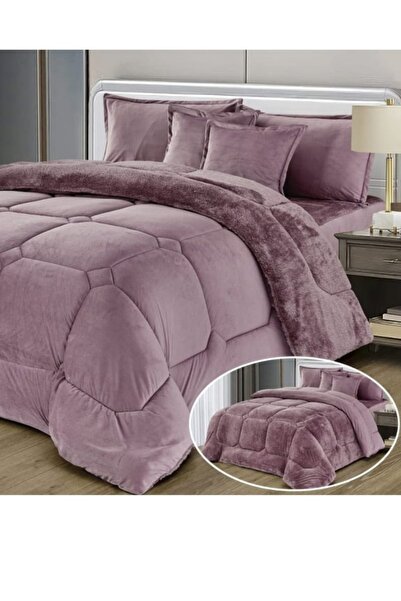 Moon Double-sided winter Comforter, velvet side, faux fur side, - 4-piece Comforter set, 170x220cm