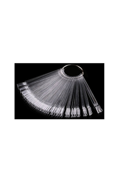 Ami Gel Paletă transparentă tip evantai pentru unghii, pentru prezentarea culorilor, 50 de unități - Ami Gel