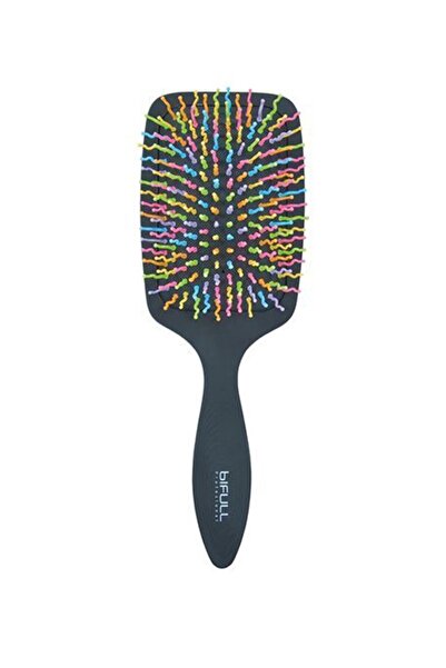 Bifull Perie de descurcare cu ace ondulate - Negru curcubeu -