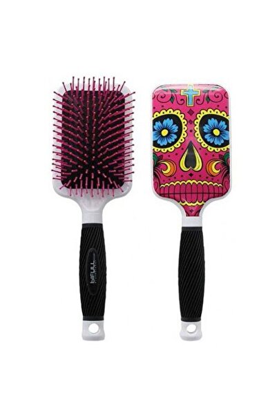Bifull Βούρτσα για ξεμπέρδεμα μαλλιών - Ροζ Skull -