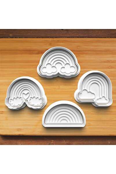 Hobist Rainbow Set of 4 Cookie and Sugar Dough Molds