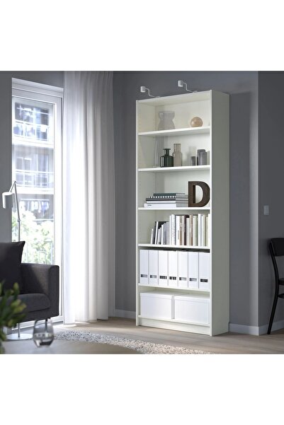 UZUNKAYA HOME BILLY kitaplık, beyaz, 80x28x202 cm