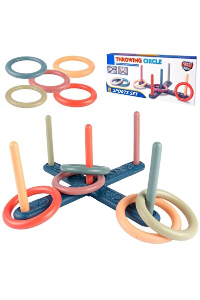 SOLTOY Παιχνίδι ρίψης δαχτυλιδιών με 5 πολύχρωμους δακτυλίους, πτυσσόμενη βάση με ραβδιά