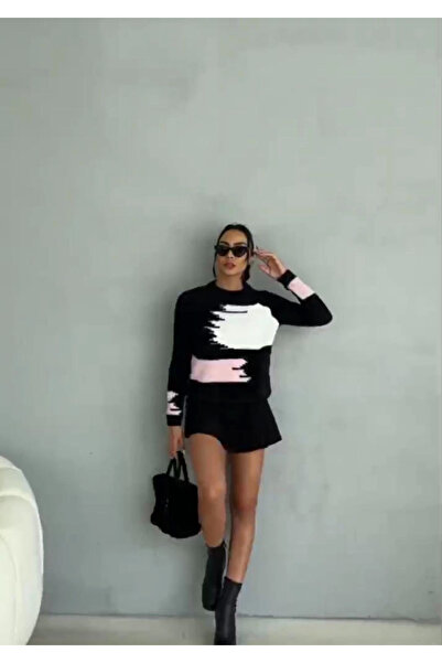 Zerenyus Mustache Knitwear Sweater Black