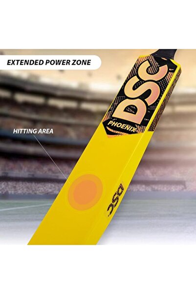 DSC Phoenix Plastic Bat with PVC Ball, Color-Yellow, Size-2 (4-6 Yrs)