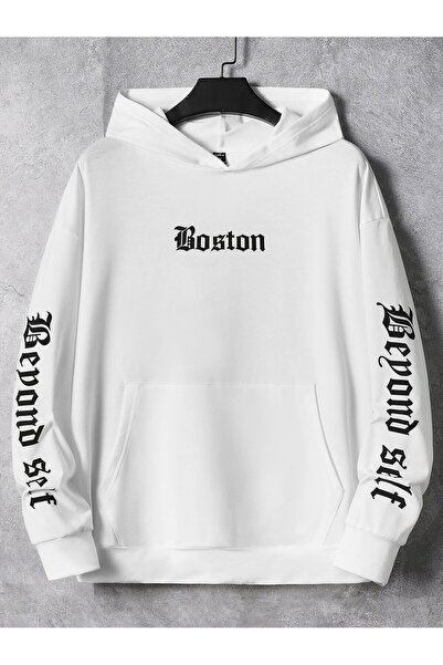 LORVANIY سويت شيرت بقلنسوة للرجال برسومات حروف الكنغر الكبيرة ورسومات الحروف ...