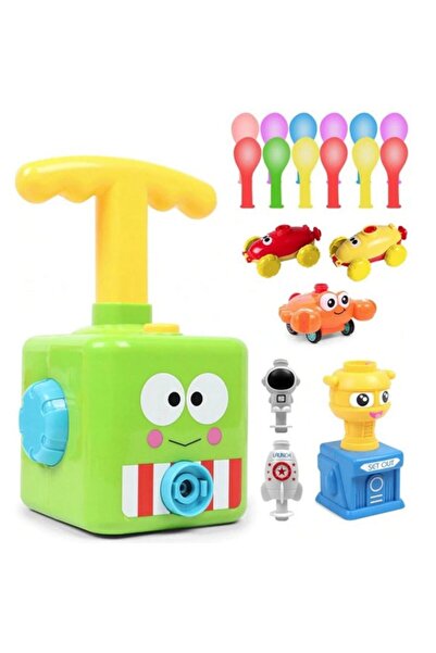 SOLTOY Balloon Inflating Toy for Children SOLTOY® 'Pumping Car - Angry Cosmic Green Face', Fun Manual Pump