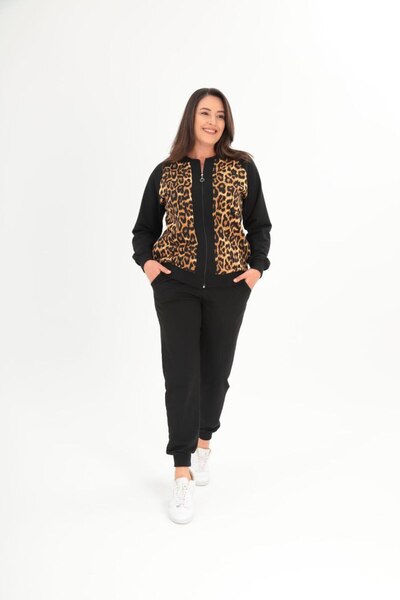 MojerHermosa Leopard Pattern Combed Cotton Top and Bottom Set